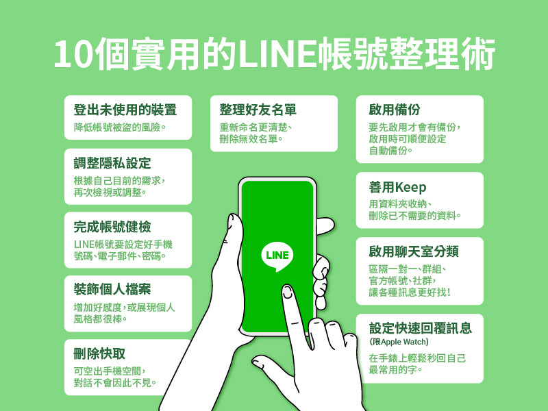 除舊佈新~10個實用的LINE帳號整理術