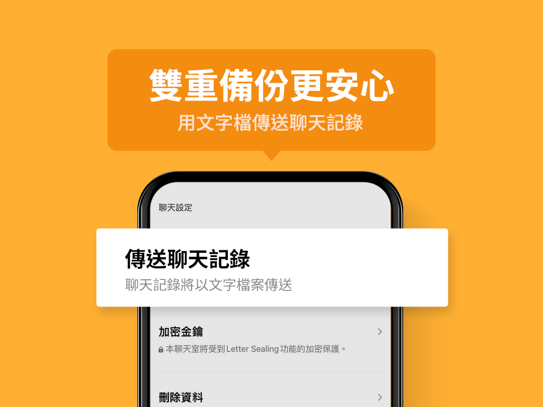 雙重備份更安心 用文字檔傳送聊天記錄