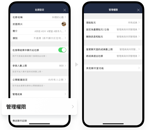 翻群掰掰~管理員/共同管理員相關功能看這篇